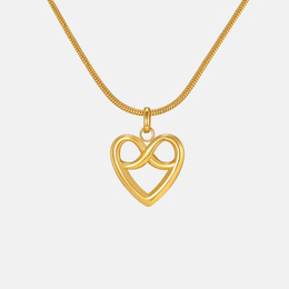 Simple Heart Infinity Stainless Steel Clavicle Necklace