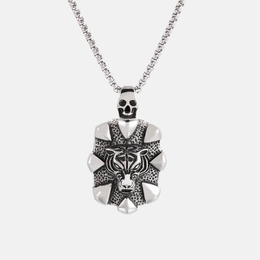 Vintage Skull Tiger Head Stainless Steel Pendant
