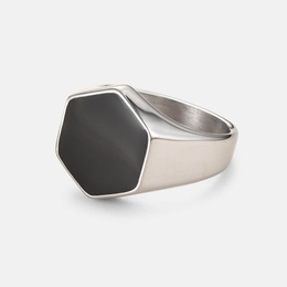 Hexagon Stainless Steel Men's Ring