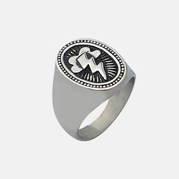 Thunder Cloud Lightning Stainless Steel Ring