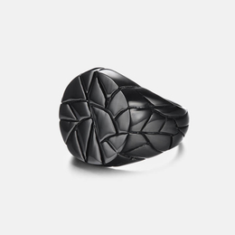 Diamond Textured Stainless Steel Ring