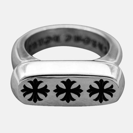 Punk Cross Stainless Steel Men's Ring