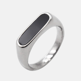 Rounded Rectangle Stainless Steel Ring