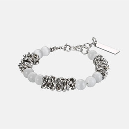 White Stone Stainless Steel Bracelet