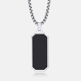 Geometric Minimalist Glossy Stainless Steel Pendant
