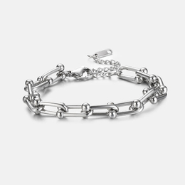 Horseshoe Chain Stainless Steel Bracelet