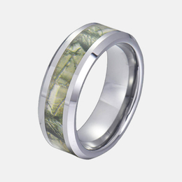 Inlaid Camouflages Stainless Steel Ring