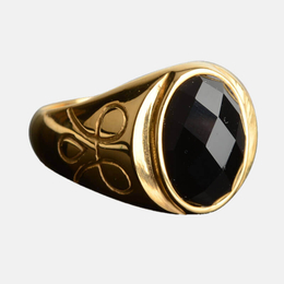 Vintage Knot Stainless Steel Gemstone Ring
