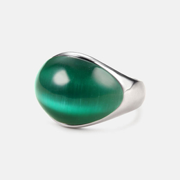 Opal Stainless Steel Men's Ring