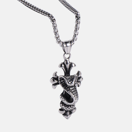 Vintage Cobra Cross Stainless Steel Punk Pendant