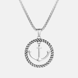 Ciondolo Simple Anchor Twisted in acciaio inossidabile