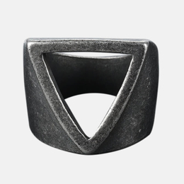 Hollow Triangle Stainless Steel Men's Ring