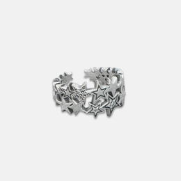Starry Night Star Sterling Silver Open Ring