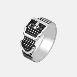 Belt Buckle Stainless Steel Men’s Ring